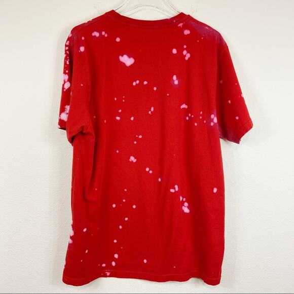 Switzerland Travel Tee Hand Bleached Unisex Sz XL - Picture 2 of 7